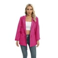 thumbnail image 3 of JANDEL Women Spring Thin Jacket, Fashion Waterproof Jacket, Insulated Coat Windbreaker Outdoor (Rose Red), 3 of 10