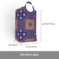 thumbnail image 3 of Waterproof Collapsible Laundry Hamper, Moroccan Geometric Pattern Aluminum Handle Laundry Bag Storage Basket, 50L, 3 of 6