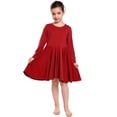 thumbnail image 4 of Arshiner Girls Long Sleeve Stretchy Dress A line Twirly Skater School Party Dress Black Tween 14 Years, 4 of 9