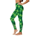 thumbnail image 7 of Hvot&aat Women's St. Patrick's Day Leggings Shamrock Stretchy Tights Yoga Pants Sports Fitness Peach Hip Stretch Pants, 7 of 7