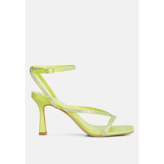 Crush It Diamante Mid Heel Sandal