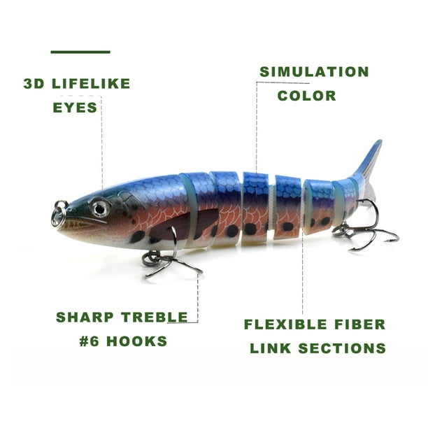 Fishing Lure 6 Jointed, Hard Jointed Fishing Lures