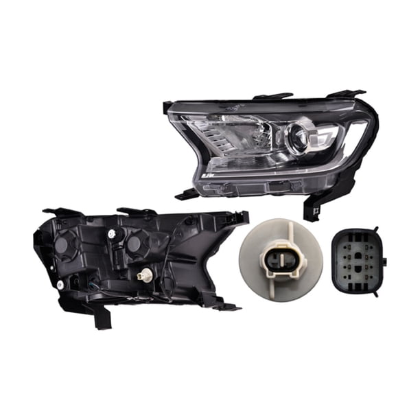 Faro DEPO 2017 A 2020 Ford Izquierdo Fondo Negro Manual/Eléctrico P/Foco H11/H15 C/Lupa C/Luz Día