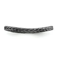 thumbnail image 4 of 925 Sterling Silver Stackable Black-plated Wave Ring Eternity Band Size 6, 4 of 6