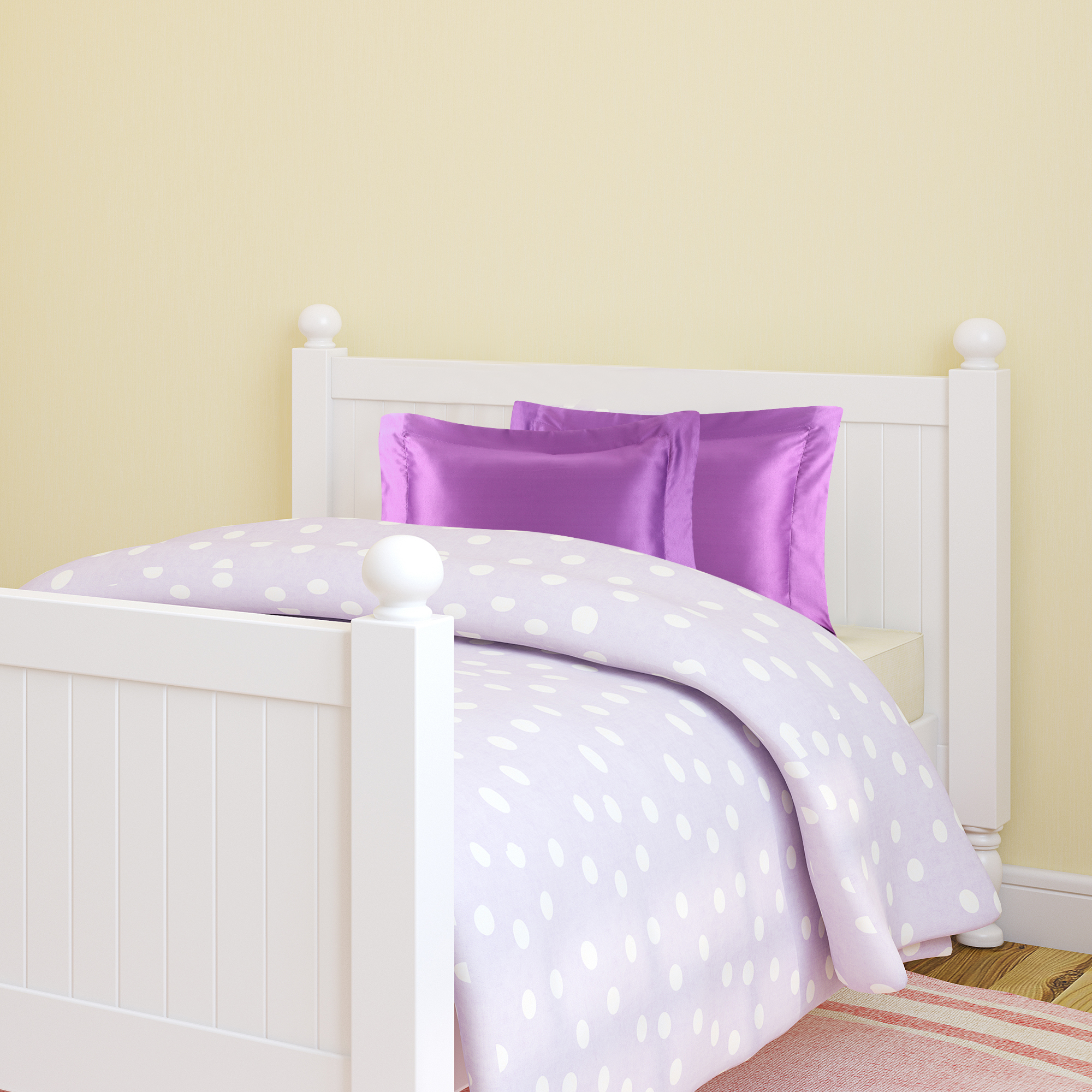 Unique Bargains 2-Pack Satin Pillowcase Pillow Shams, 12" x 16", Purple