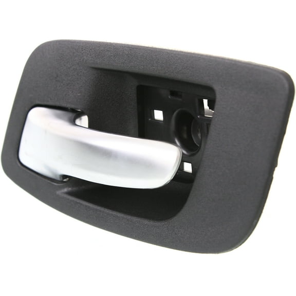 Interior Door Handle Compatible with 2011-2014 Dodge Charger Front, Driver Side Black bezel with silver lever