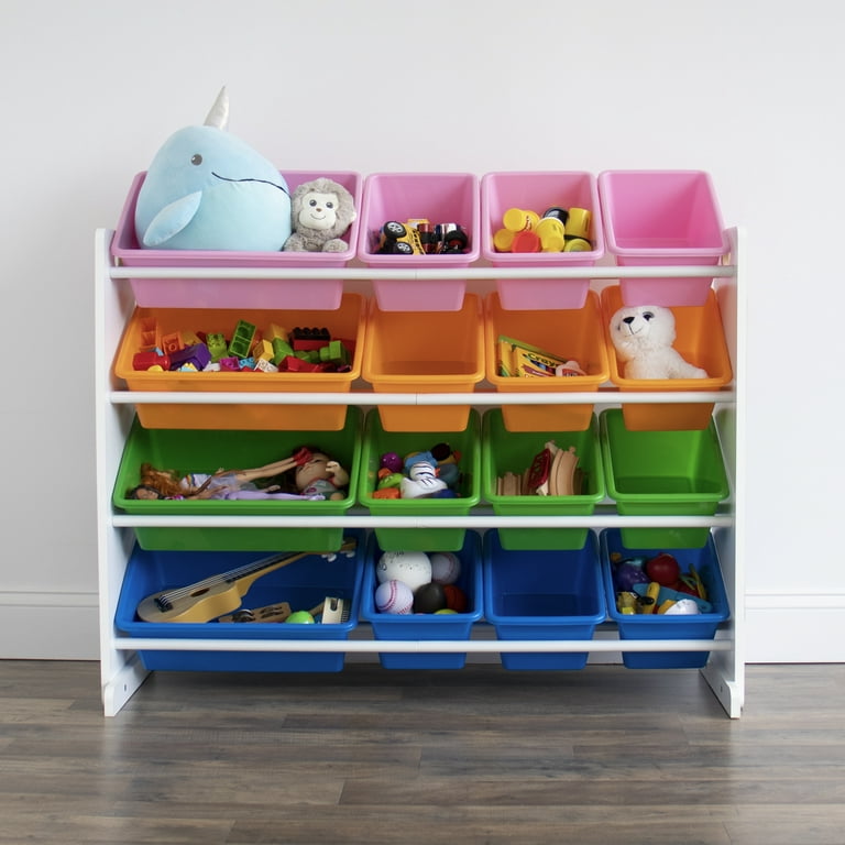 Humble Crew Children Shelves Plastic Storage Bin, Multi-color, 4 Count