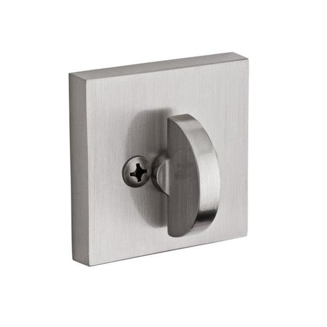 Baldwin PT.CSD.150 Patio Contemporary Square Deadbolt Satin Nickel