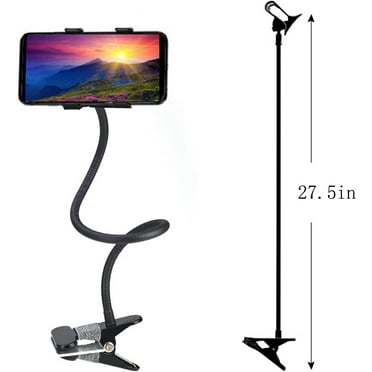 FangYun Adjustable Gooseneck Cell Phone Electronic Stand with Strong Clip, Black