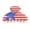 B, variant on 4Th Of July Patriotic Hair Claw Clips, Usa Flag Star Stripe Print Non- Claw Clips For Women Independence Day Daily & Holiday Wear(A-Star)