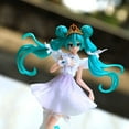 thumbnail image 3 of 2023 nuevo Hatsune Miku Ángel princesa vestido blanco de pie kawaii chica Miku cantante virtual Anime figura de acción 3D PVC modelo de juguete, 3 of 4