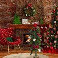 thumbnail image 4 of SUNSIOM Artificial Mini Christmas Tree Round Wooden Base Small Pine Needle Indoor Holiday Decor, 4 of 6