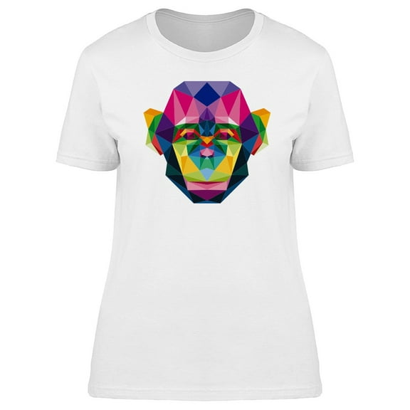 Colorful Polygonal Monkey T-Shirt Men -Image by Shutterstock, Male Small
