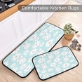 thumbnail image 6 of GZHJMY Easter Rabbit and Daisy Flower Kitchen Mat - Cushioned Anti Fatigue Kitchen Rug Set of 2, Non Slip Waterproof Kitchen Mats for Kitchen, Sink, Office 19.7"×27.6"+19.7"×47.2" Carpet Runner, 6 of 7