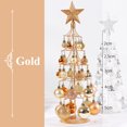 thumbnail image 4 of Mini árbol de Navidad Soporte de exhibición Artesanía Regalo Marco de hierro Bola de Navidad Decoración (Oro), 4 of 8