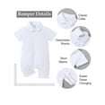 thumbnail image 3 of CARETOO Baby Boy Baptism Christening Outfits Infant Bowtie with Socks Baby Romper 4Pcs Baby Suit, 3 of 6