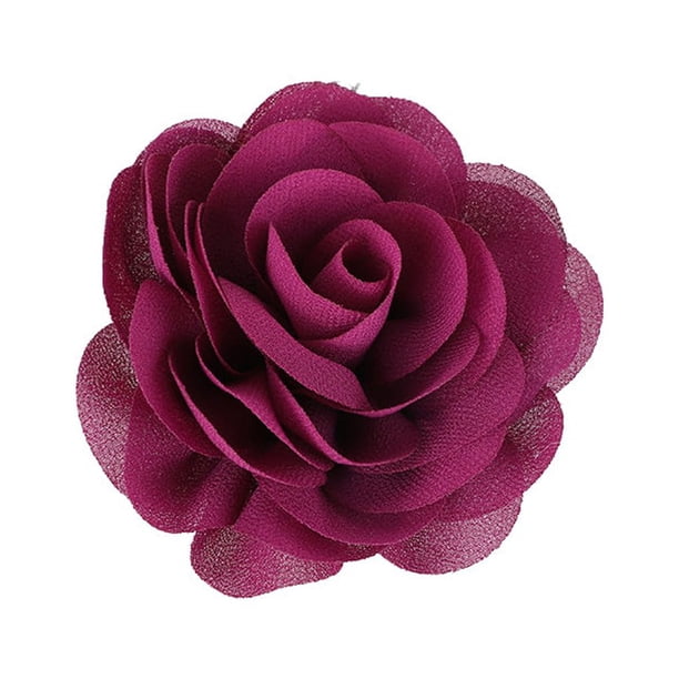 Inteprter Abalorios para perros, flor, perla, gasa, pajarita para gatos, banda elástica, suministros llamativos para mascotas, accesorios de Decoración rosa oscuro rojo
