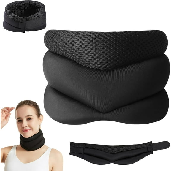 Anti-Snoring Neck Pillow - Adjustable Memory Foam Neck Brace for Snoring Relief & Neck Pain, Comfortable Sleep Support for Home and Travel