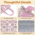 thumbnail image 4 of Pioneer Flower Floral Print Pattern Insulated Lunch Bag for Women & Adults,Large Portable Soft Cooler Lunch Bag,Thermal Food Storage Tote with Pearl Cotton,8.66L,8.75x5.75x9.5 Inch, 4 of 6