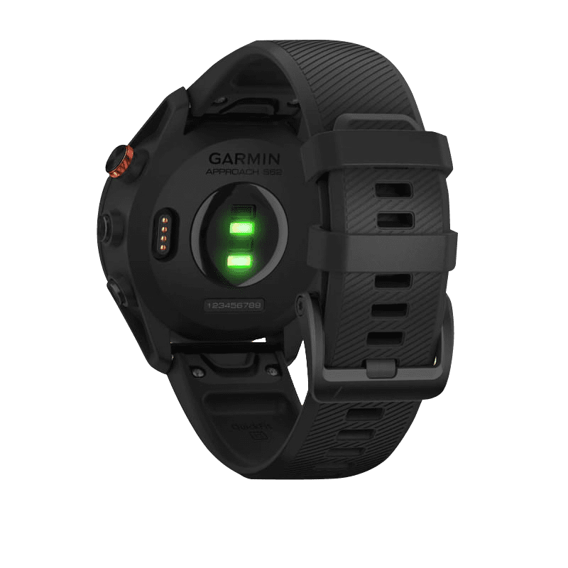 Restored Garmin Approach S62 Black Ceramic Bezel with Black Silicone Band Garmin Certified (Refurbished)