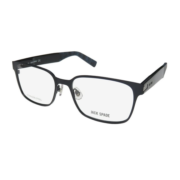 NEW JACK SPADE KAMREN MENS DESIGNER FULL-RIM NAVY / BLACK CLASSIC DESIGN CONTEMPORARY ELEGANT FRAME DEMO LENSES 55-17-145 EYEGLASSES/EYEWEAR
