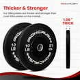 thumbnail image 4 of Iron Crush Olympic Bumper Plates Set - Virgin Rubber Weights for Strength Training - Stainless Steel Inserts, Fits 2" Barbells - Low, Dead Bounce for Safety - 10lb to 45lb - Sold in Pairs, 4 of 7