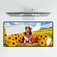thumbnail image 4 of Vintage Basset Hound Says Hello Mother's Day Summer Sunflower Field Desk Mat Full Keyboard Mouse Pad Bassets Dog Breed Lovers Gifts Idea Large Mousepad - 12005, 4 of 5