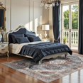 thumbnail image 1 of Boho Vintage Round Rug ft- Faux Wool Dreely Washable Area Rug Small Distressed Throw Rugs Floor Carpet for Door Mat Entryway Bedrooms Laundry (Round - ; Diameter Border ), 1 of 7