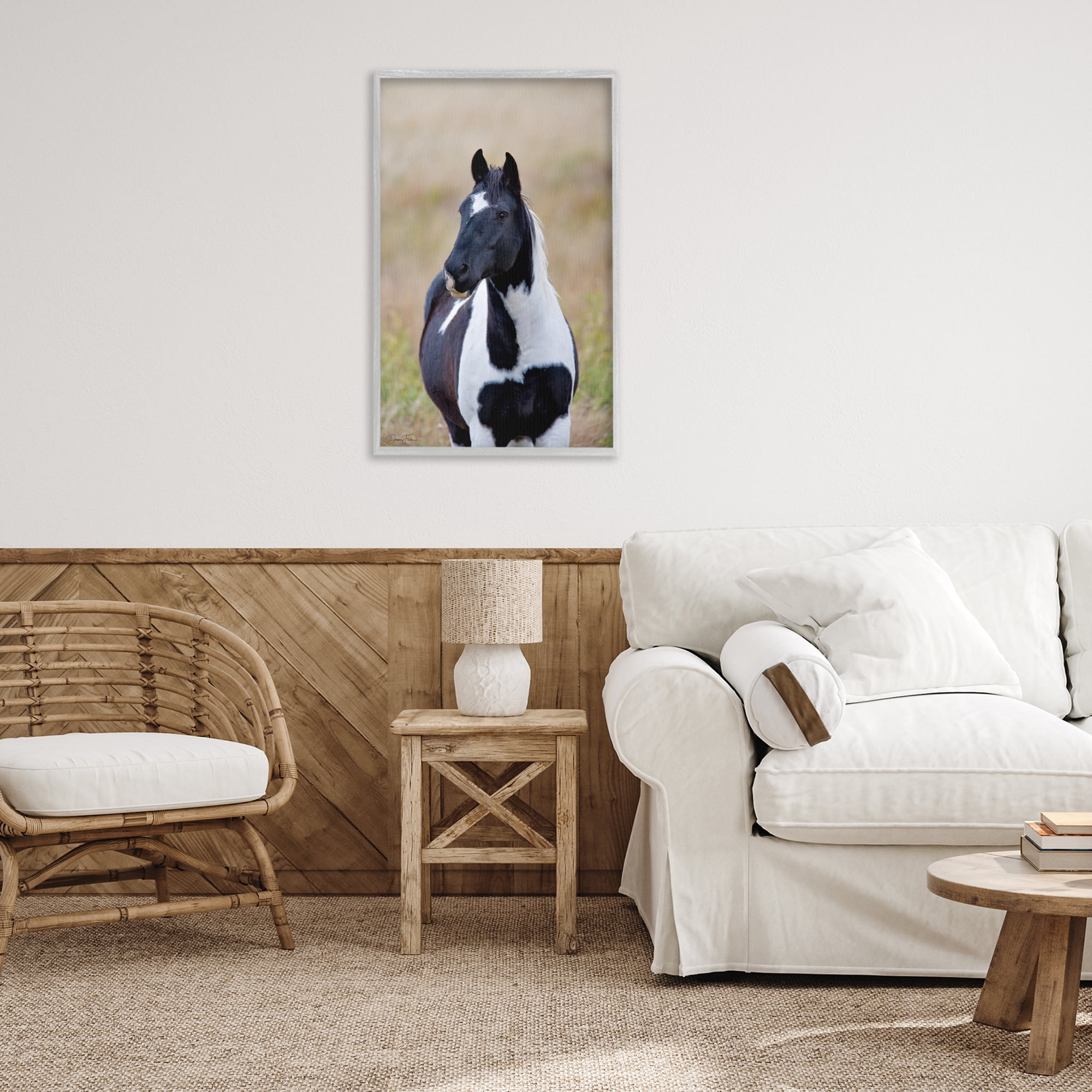 Stupell Industries Black & White Foal Animals & Insects Photography Gray Framed Art Print Wall Art, 20 x 30