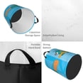 thumbnail image 4 of Perry The Platypus Laundry Hamper Cartoon Circular Foldable Basket With Handle, Clothes Books Toys Storage Organizer Bucket for Bedroom Bathroom, 4 of 8