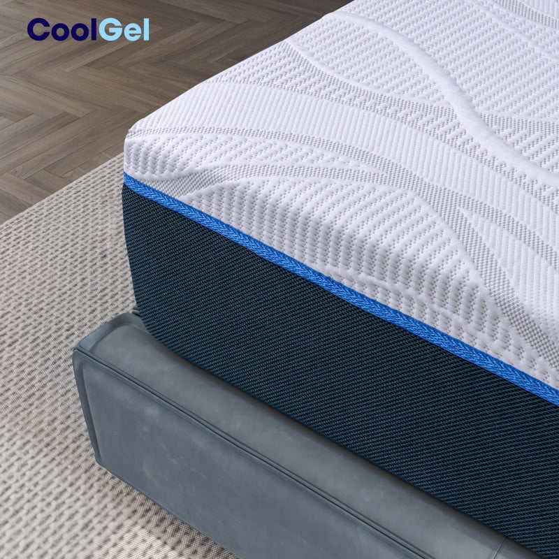 Cool Gel Luxe 8" Twin-XL Medium Tight Top Gel Memory Foam Mattress, with Antimicrobial Cover