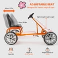 thumbnail image 4 of KFFKFF Kart à Pédales 4 Roues Jouet pour Enfants Siège Réglable Frein à Main Rouge, 4 of 9
