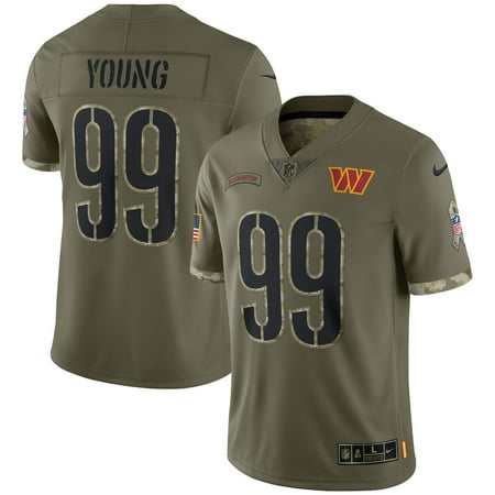 Men's Nike Chase Young Olive Washington Commanders Salute To Service Limited Jersey