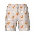thumbnail image 4 of Lsque Mens Swim Trunks Funny Chicken Pattern - Bathing Suit Compression Liner - Beach Swim Shorts Swimwear - (S-3XL) - Stretch Quick Dry -XX-Large, 4 of 9