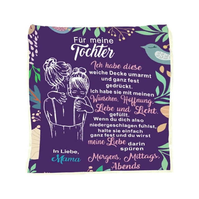Franela Manta Personalizada Manta Con Letras Positivas Regalo Para Hijas Vogacara HA041140-02