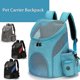thumbnail image 3 of Foldable Cat Puppy Carrier Multifunctional Pet Bag Backpack Outdoor Travel Pet Supply, Size L - Grey, 3 of 5