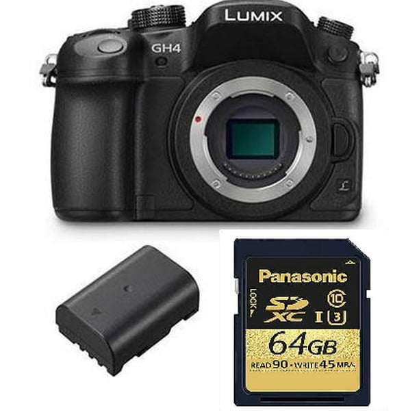 Bezwaar wasmiddel Besluit Panasonic Lumix DMC-GH4 Mirrorless Digital Camera Body Black Bundle -  Walmart.com