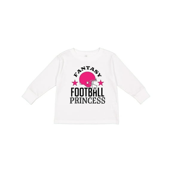 Inktastic Fantasy Football Princess Girls Long Sleeve Toddler T-Shirt