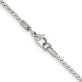 thumbnail image 3 of Stainless Steel Spiga Wheat Chain Styles Necklace Chisel Polished 2.5 mm 18 inch Fancy Link, 3 of 4