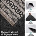 thumbnail image 3 of Black Geometric Diamond Striped Pattern Kitchen Rugs Sets Of 3,Kitchen Runner Rugs Non Skid Washable,Decorative Kitchen Floor Mats for Kitchen,Sink,Laundry,17"x30"+ 17"x47" + 17"x59", 3 of 6