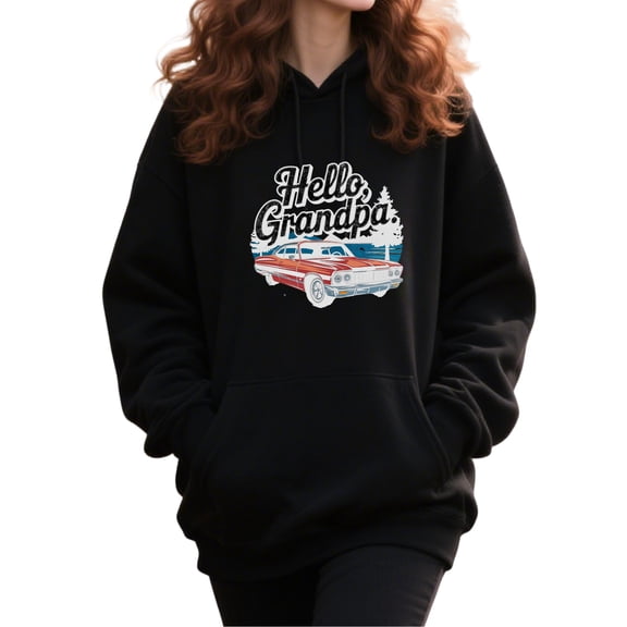 Festive Grandpa Sayings Hoodie for Men and Women, Unisex Pullover Hooded Sweatshirt, Comfortable Cotton Poly Blend, Grandpa Gift Casual Outfit
