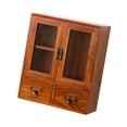 thumbnail image 4 of Lipstore Desktop Container Showcase Mini Jewelry Storage Box for Home Dresser Bedroom Brown, 4 of 8