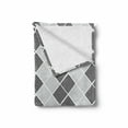 thumbnail image 2 of Geometric Soft Flannel Fleece Blanket, Minimalist Abstract Symmetric Lines Square Diamond Parallel Bars Urban, Cozy Plush for Indoor and Outdoor Use, 50" x 60", Pale Grey White Black, by Ambesonne, 2 of 6