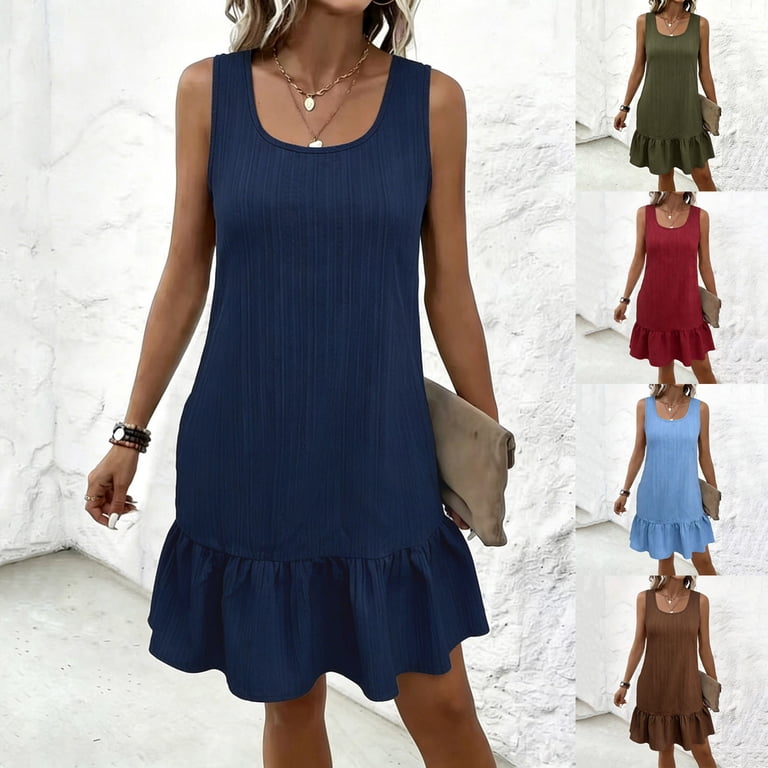 elegant sleeveless ruffle hem mini dress ASTR the Label | Elexis Ruffle Hem Mini Dress in Wine