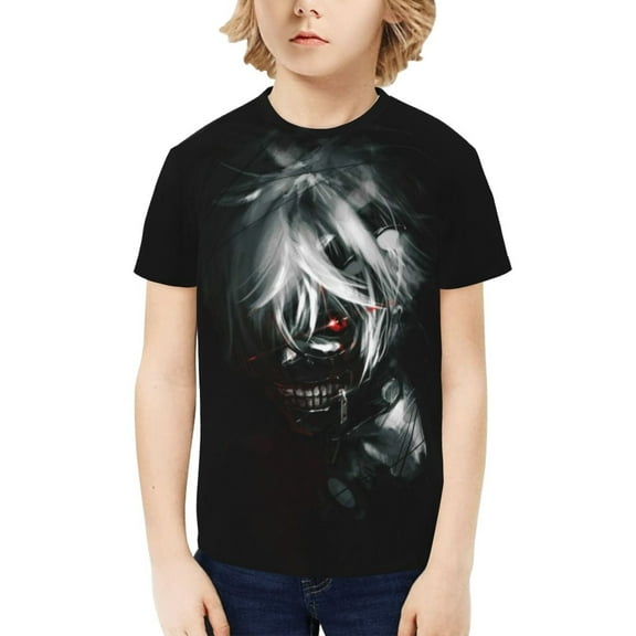 Tokyo Ghoul Kids T-Shirt 3d Printed Graphic T-Shirts Boys And Girls Short Sleeve Shirts For Youth Kids X-Small