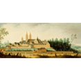 thumbnail image 2 of Claes Jacobsz. van der Heck 14x8 Gold Ornate Wood Frame and Double Matted Museum Art Print Titled - View of the Abbey of Egmond-Binnen (1638), 2 of 4