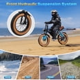 thumbnail image 5 of S8 Electric Bike for Adult, 750W 20" Fat Tire 48V 17.5AH Removable Battery, 28MPH Shimano 7 Speed Disc Brake Off-Road Mountain Ebike UL2849, Brown, 5 of 8