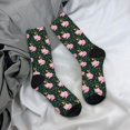 thumbnail image 5 of Pofeuu Pink Sleeping Fox Print Crew Socks, Adult Running Hiking Socks for Youth and Adult, 5 of 6