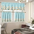 thumbnail image 2 of White Daisy Kitchen Curtains Living Room Window Curtains and Valances Set of 3 Rod Pocket Small Window Drape for Bedromm,Cafe,54"x24", 2 of 4