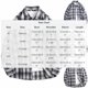 thumbnail image 3 of Ceisia Men's Relaxed Plaid Shirt | Long-Sleeve Turndown Collar Casual Top (Navy/Brown) Gift, 3 of 9
